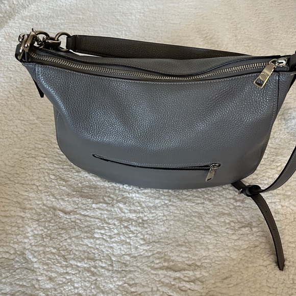 Coach gray Leather Shoulder Bag with Metallic Accents - Picture 2 of 5